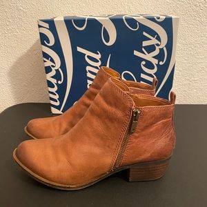 Lucky Brand Toffee Ankle Boots Size 8 Medium